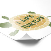 Ik hou van schildpadden foto afdruk (Hoek)