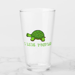 Ik hou van schildpadden glas