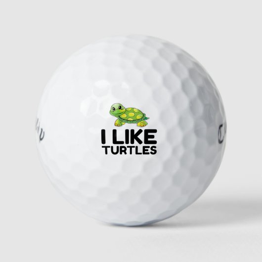 Ik hou van schildpadden golfballen (Voorkant)