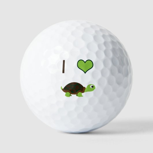 Ik hou van schildpadden golfballen (Voorkant)