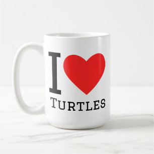 Ik hou van schildpadden koffiemok