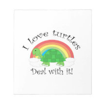 Ik hou van schildpadden.