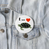 Ik hou van schildpadden ronde button 7,6 cm (In situ)