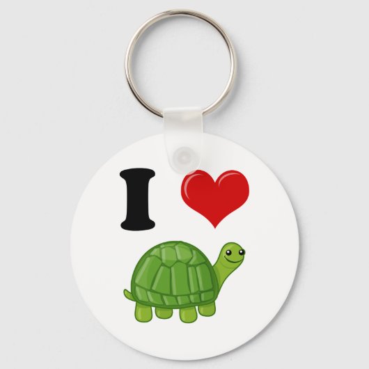 Ik hou van schildpadden sleutelhanger (Voorkant)