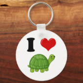 Ik hou van schildpadden sleutelhanger (Voorkant)