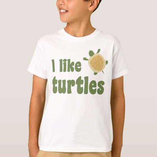 Ik hou van schildpadden t-shirt (Voorkant)