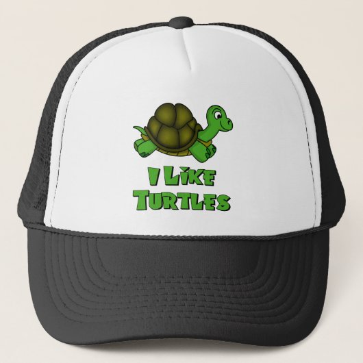 Ik hou van schildpadden trucker pet (Voorkant)