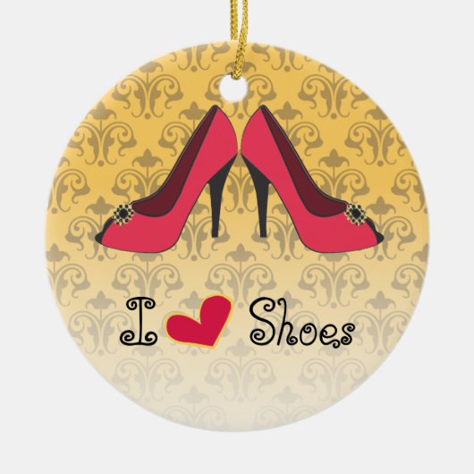 Ik hou van schoenen kerst ornament (Voorkant)