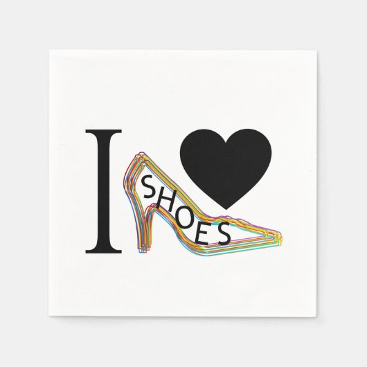 Ik hou van schoenen servet (Voorkant)