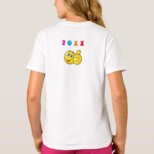 Ik hou van school. AFSTUDEREN Cartoon schattig T-shirt (Achterkant)