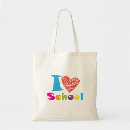 Ik hou van school. Terug naar school. Cartoon Cute Tote Bag (Voorkant)