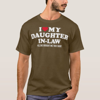 Ik hou van schoondochter voor schoonvader t-shirt
