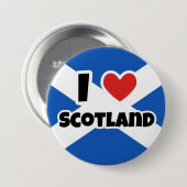Ik hou van Schotland Ronde Button 7,6 Cm (Voorkant /achterkant)