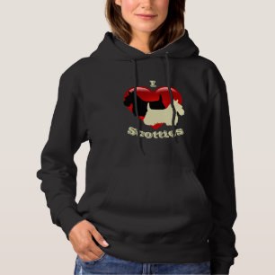 Ik hou van Schotse Terriërs, Zwart & tarwe Hoodie