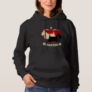 Ik hou van Schotse Terriërs, Zwart & tarwekleurig Hoodie