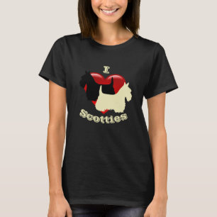 Ik hou van Schotse Terriërs, Zwart & tarwekleurig T-shirt