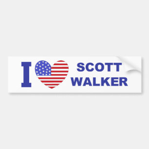 Ik hou van Scott Walker Bumpersticker