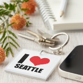 Ik hou van Seattle Sleutelhanger (Voorkant Rechts)