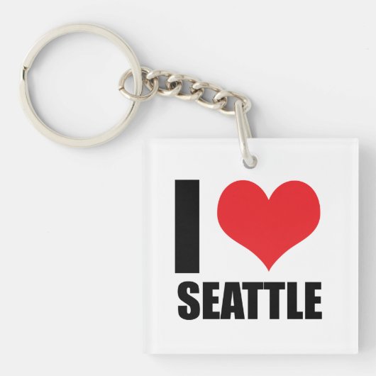 Ik hou van Seattle Sleutelhanger (voorkant)