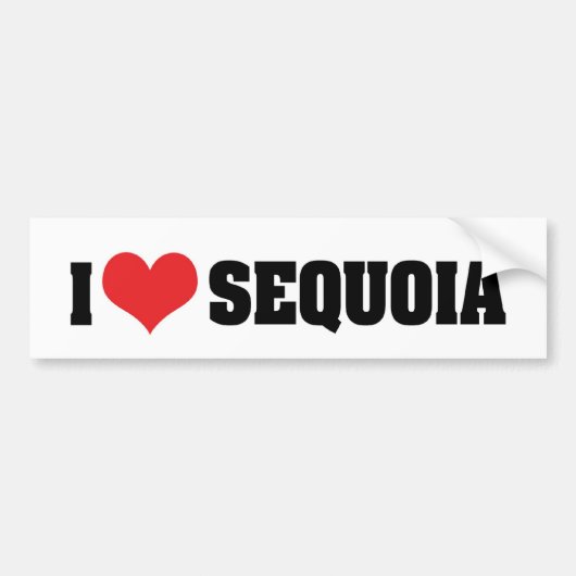 Ik hou van Sequoia Bumpersticker (Voorkant)