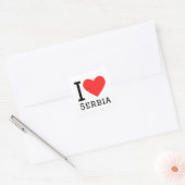 Ik hou van serbia Square sticker (Envelop)