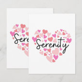Ik hou van Serenity Notitiekaartje (Voorkant / Achterkant)