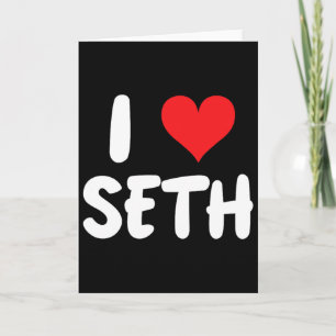 Ik hou van Seth - Hart - Naam Kaart