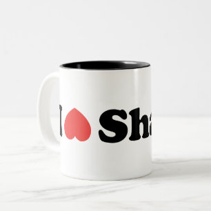 Ik hou van Sharts Tweekleurige Koffiemok