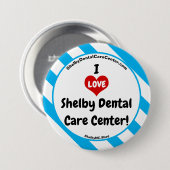 Ik hou van Shelby Dental Care Center..leuke Button (Voorkant /achterkant)