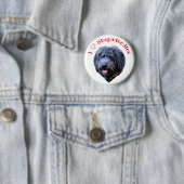Ik hou van Shepadoodles Dog White Button (In situ)