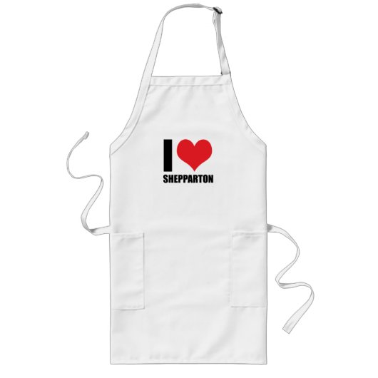 Ik hou van Shepparton Lang Schort (Voorkant)