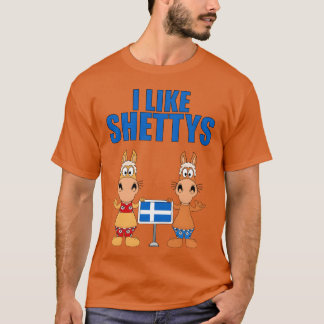 Ik hou van Shettys paarden Pferde Reiten Pferd paa T-shirt