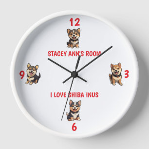 Ik hou van Shiba Inus Schattigee naam Wall
