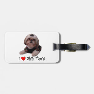 Ik hou van Shih Tzu Bagagelabel