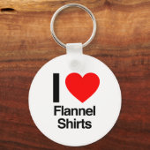ik hou van shirten van flannel sleutelhanger (Voorkant)