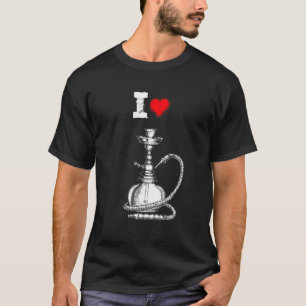 Ik hou van Shisha met pijplijnhart voor hookah T-shirt