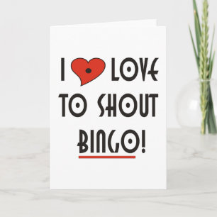 Ik hou van Shout Bingo Kaart