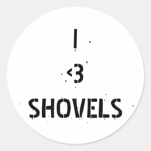Ik hou van shovels sticker (Voorkant)
