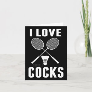 Ik hou van shuttles Funny Badminton Dad Kaart