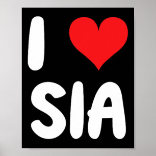 Ik hou van Sia - Hart Poster