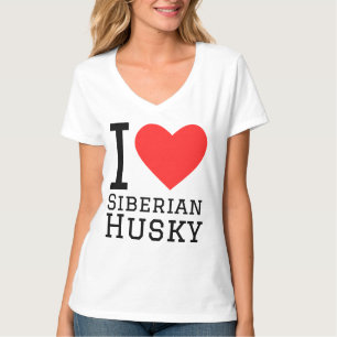 Ik hou van Siberische husky T-shirt