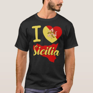 Ik hou van Sicilia (Ik Siciliaans Hart Sicilia) T-shirt
