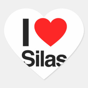 ik hou van silas hart sticker