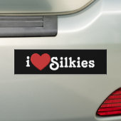 Ik hou van Silkies Bumpersticker (Op auto)