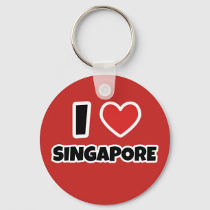 Ik hou van Singapore Sleutelhanger