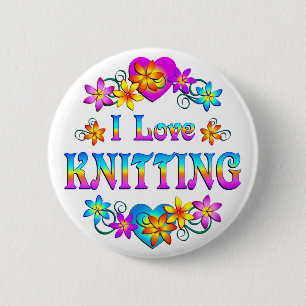 Ik hou van Sitting Ronde Button 5,7 Cm