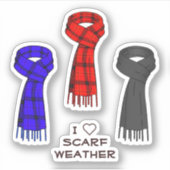 Ik hou van sjaals! sticker (Voorkant)
