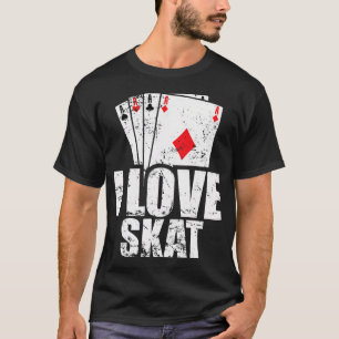 Ik hou van Skat kaartspel charmerend spelen T-shirt