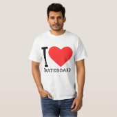 Ik hou van skateboard t-shirt (Voorkant volledig)