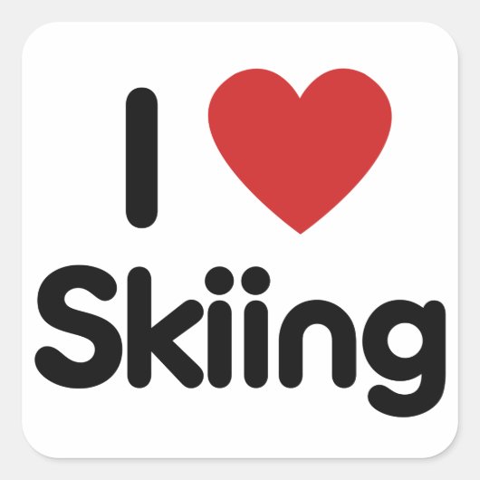 Ik hou van Skien Vierkante Sticker (Voorkant)